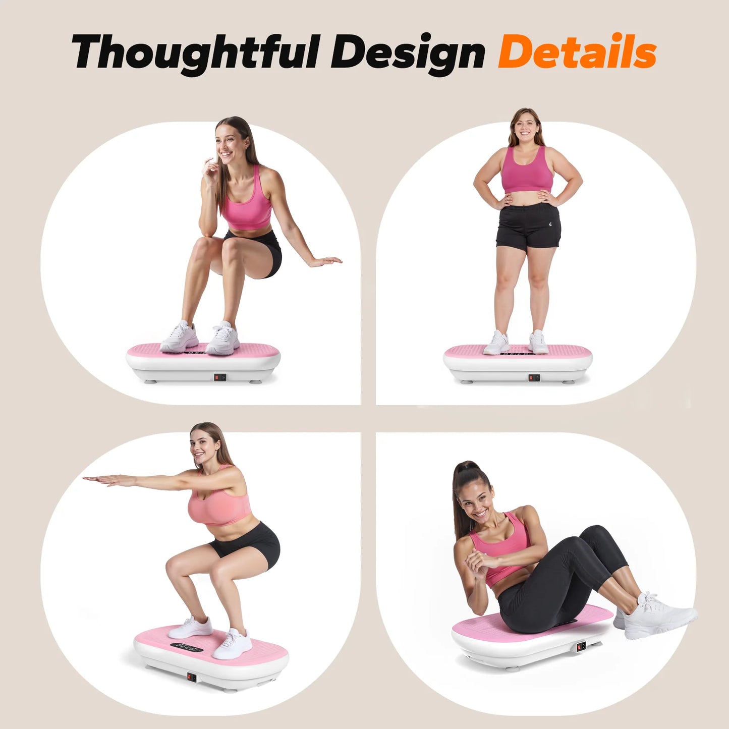 MERACH Vibration Plate Exercise Machine With Bluetooth And Silicone Pedal