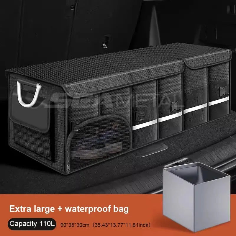SEAMETAL Foldable Trunk Organizer For Car Storage Bag