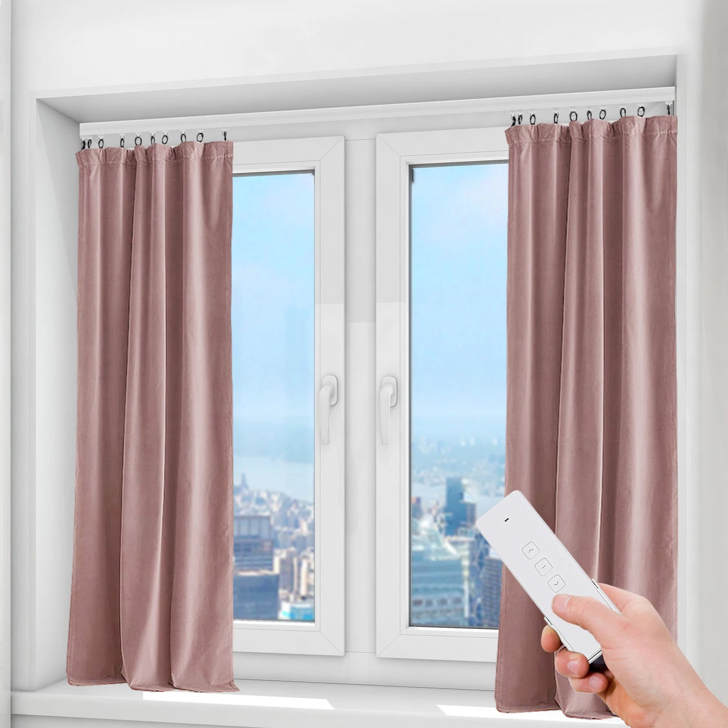 Motorized Curtain Rail With Remote And App Control Alexa Compatible