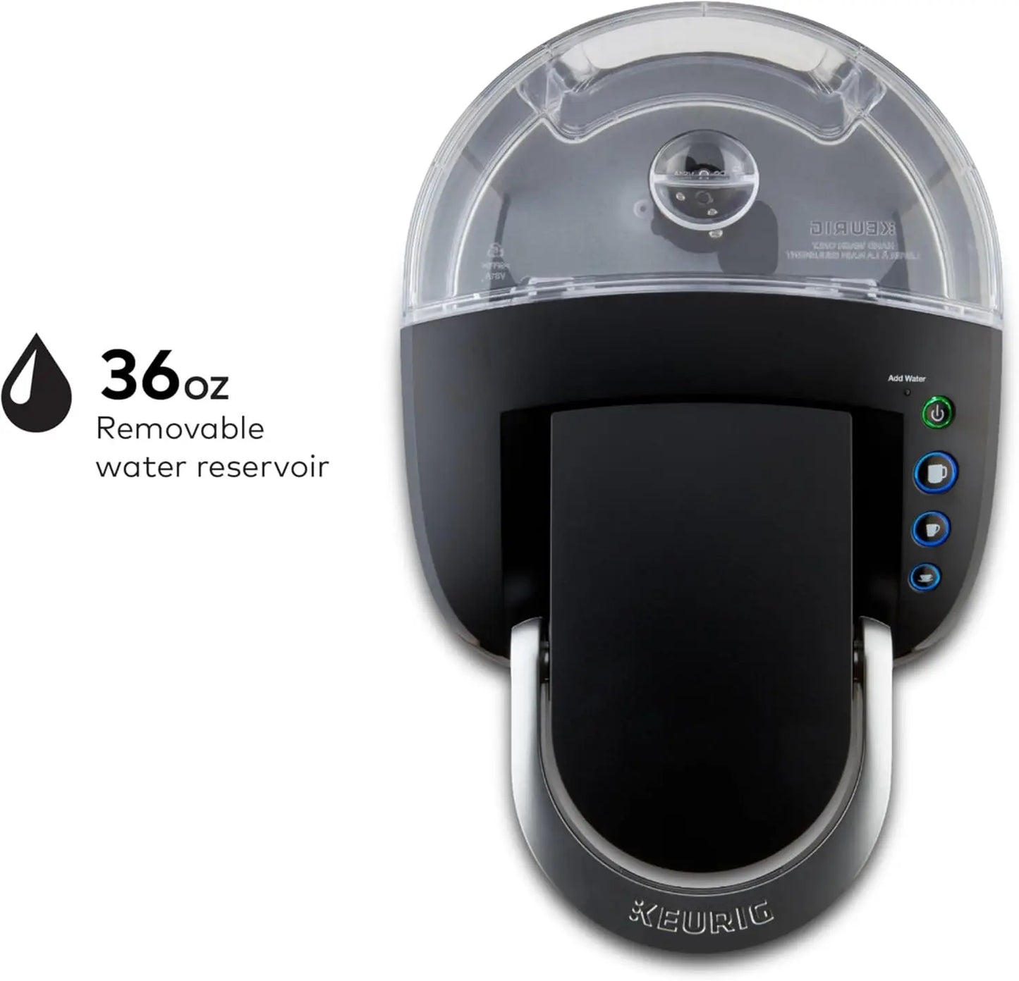 Compact Single Serve Coffee Maker With Smart Start Removable Reservoir