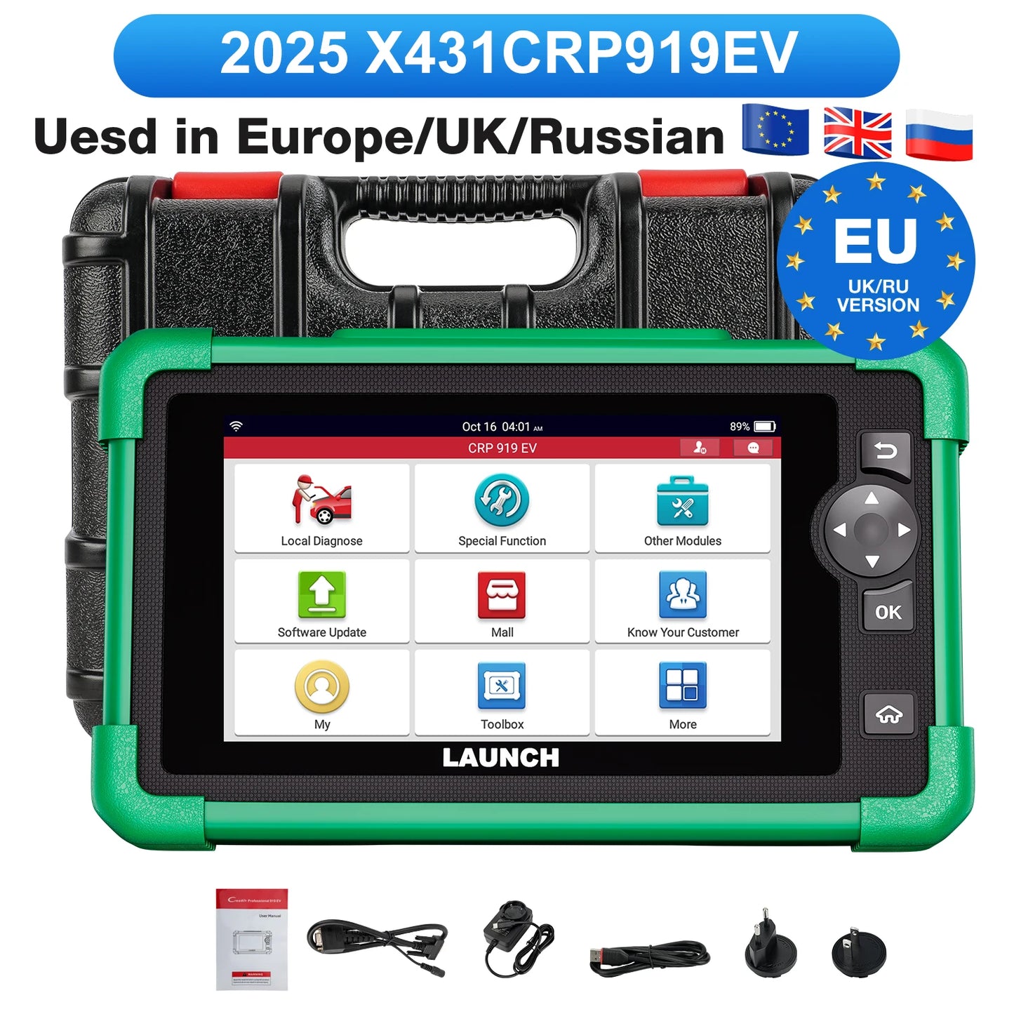 LAUNCH X431 CRP919 EV OBD2 Diagnostic Scanner With 43 Plus Functions