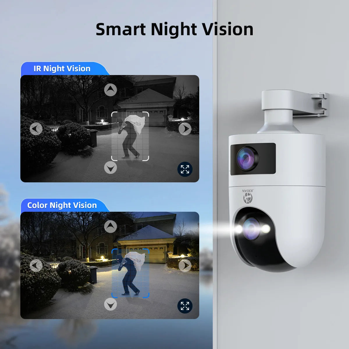 JOOAN 4K 6MP Dual Lens Outdoor AI Tracking PTZ Camera