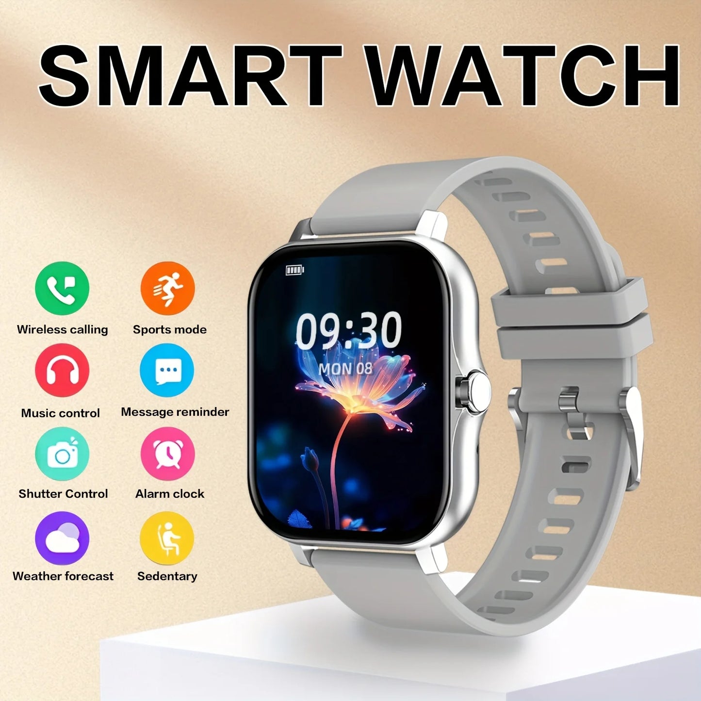 LAXASFIT Smartwatch With Touch Display And Bluetooth Calling Android iOS