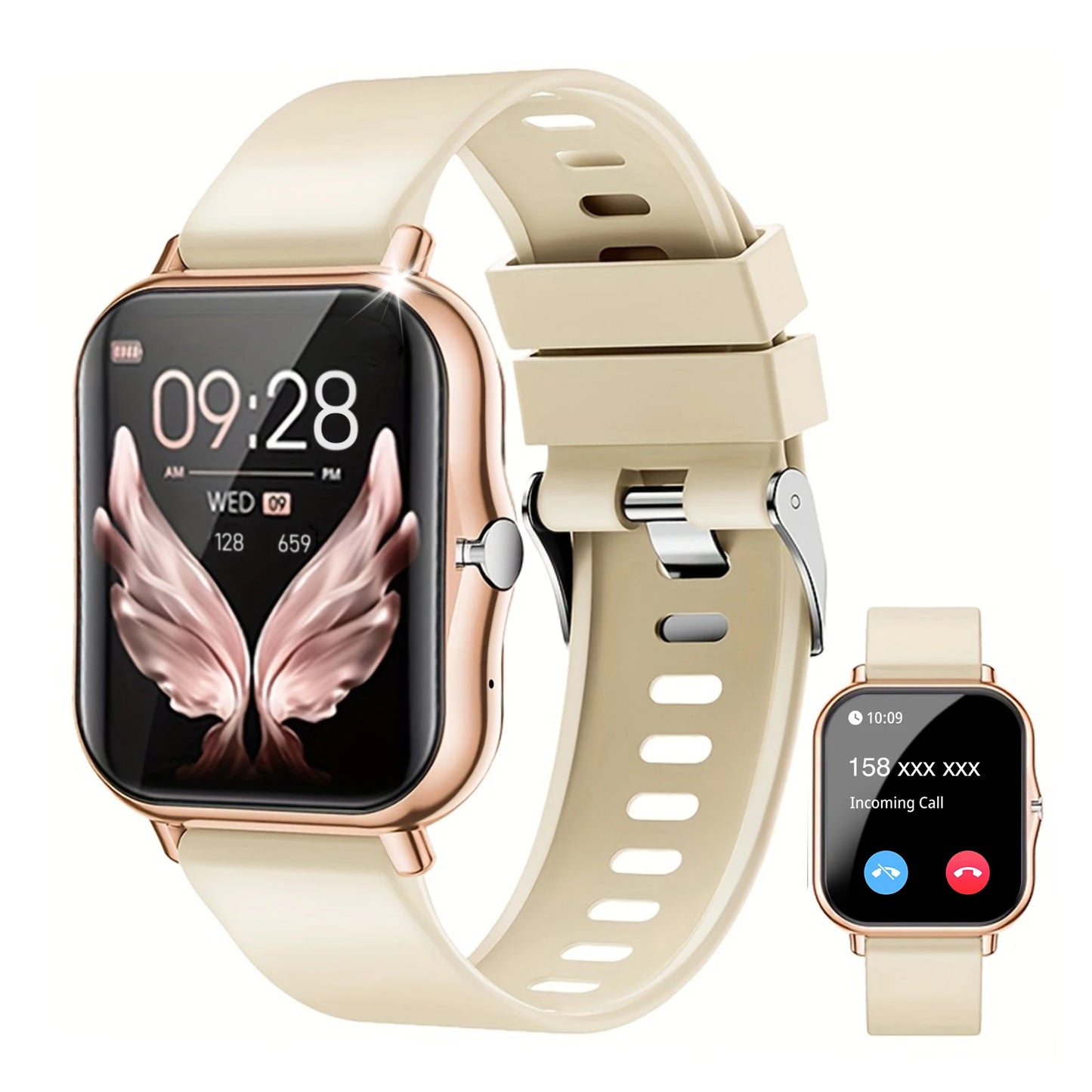 Odelettevcy Smart Watch With Bluetooth 5.0 Call Dial SMS Reminders