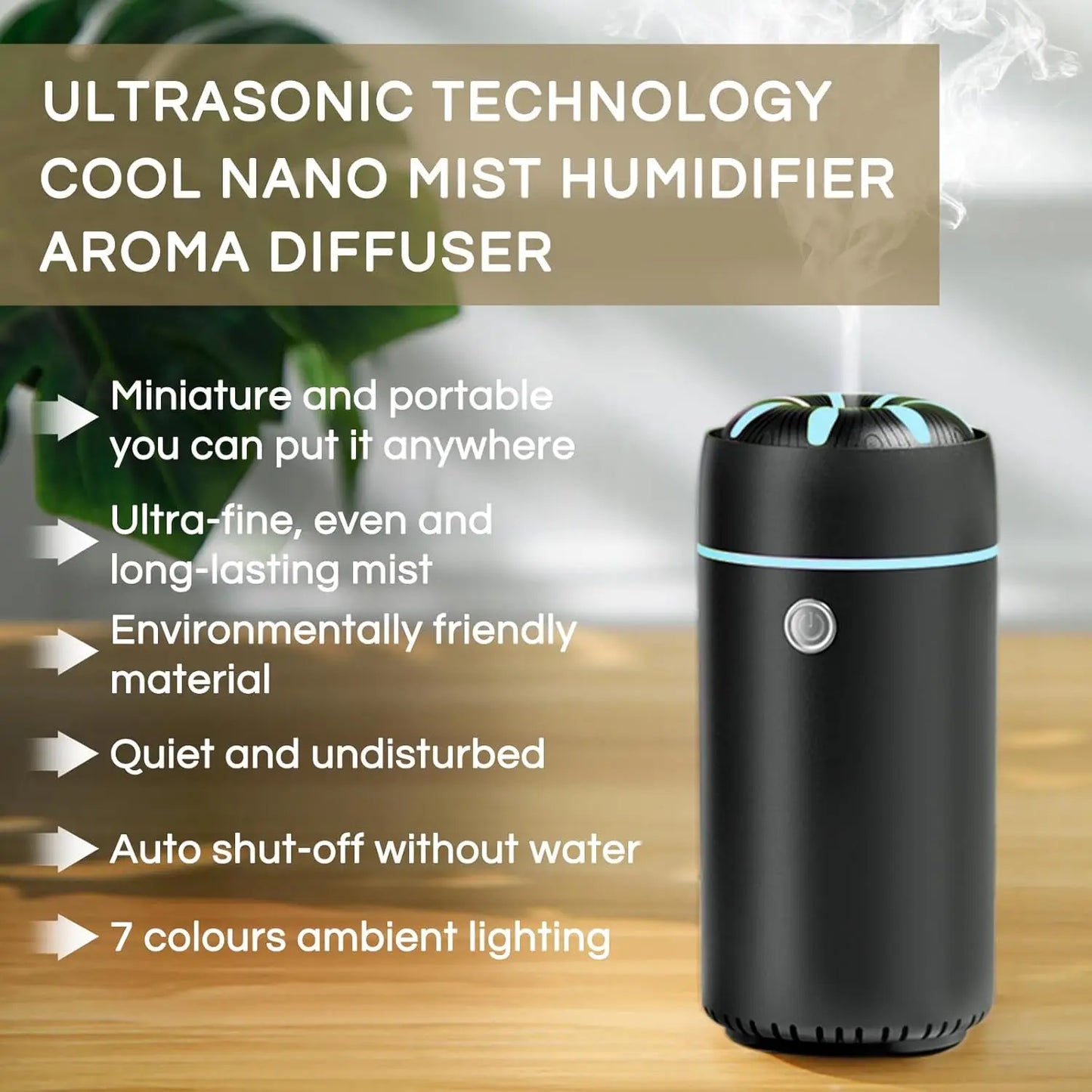 XMSJ Car Humidifier Diffuser USB Ultrasonic Aroma Diffuser