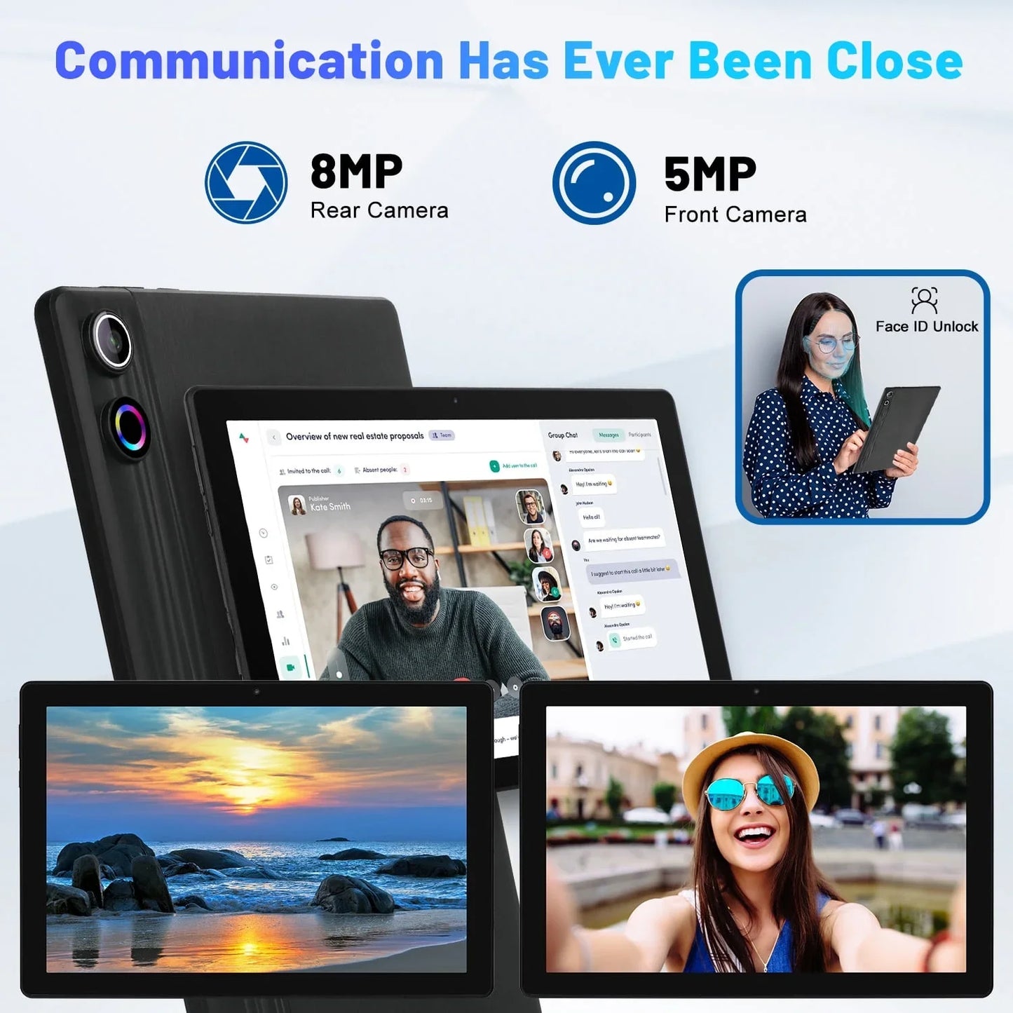 BESTSKI Android Tablet Octa-Core 10GB RAM 64GB ROM Dual Cameras