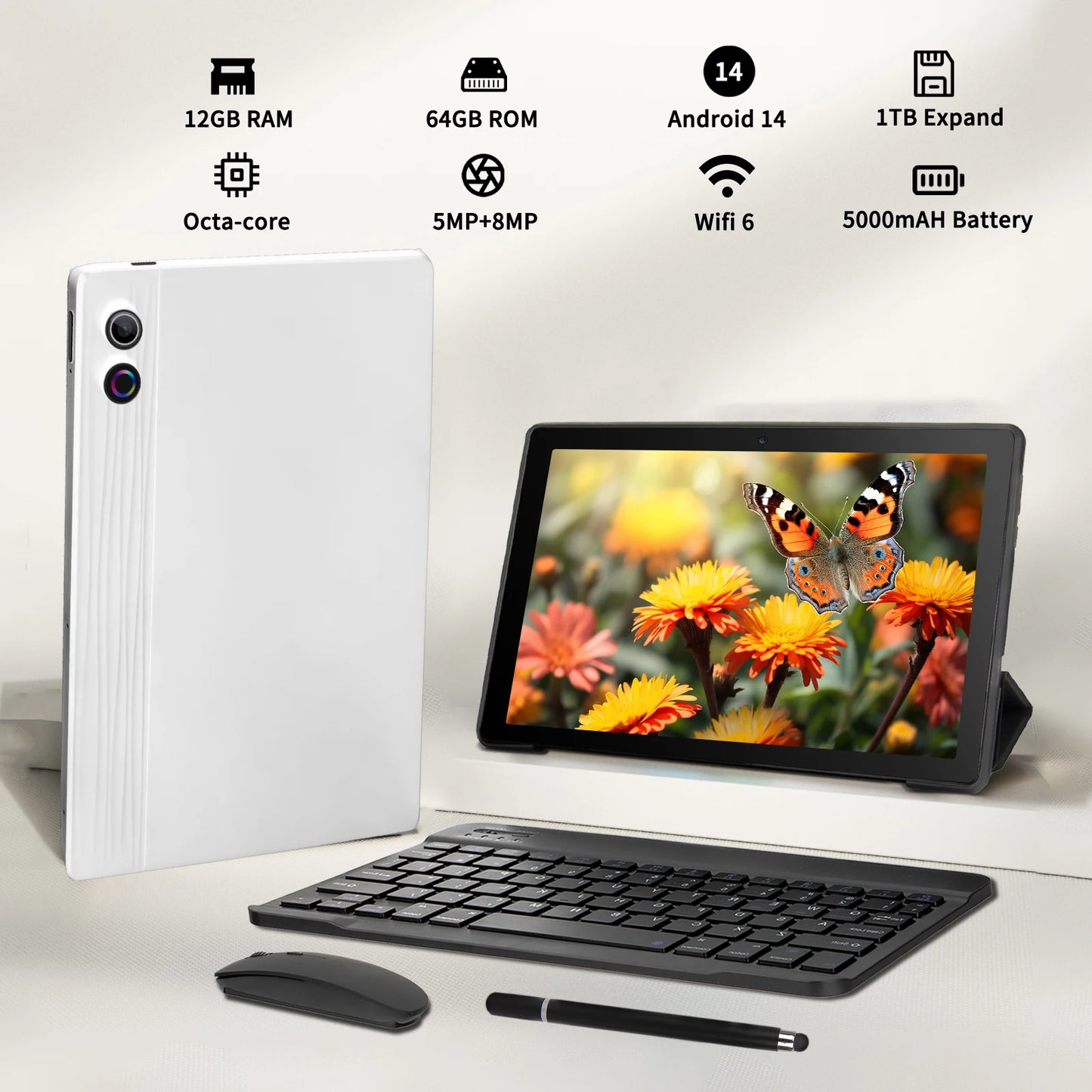 URAOCamera Android Tablet A523 Octa Core 12GB RAM 64GB ROM Face Unlock