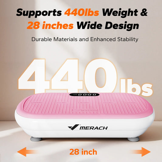 MERACH Vibration Plate Exercise Machine With Bluetooth And Silicone Pedal