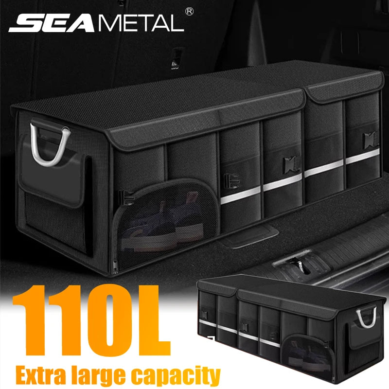 SEAMETAL Foldable Trunk Organizer For Car Storage Bag