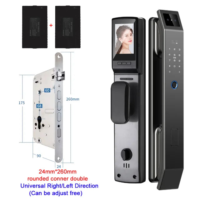 YKESDL 3D Face Recognition Door Lock With Camera and Biometric