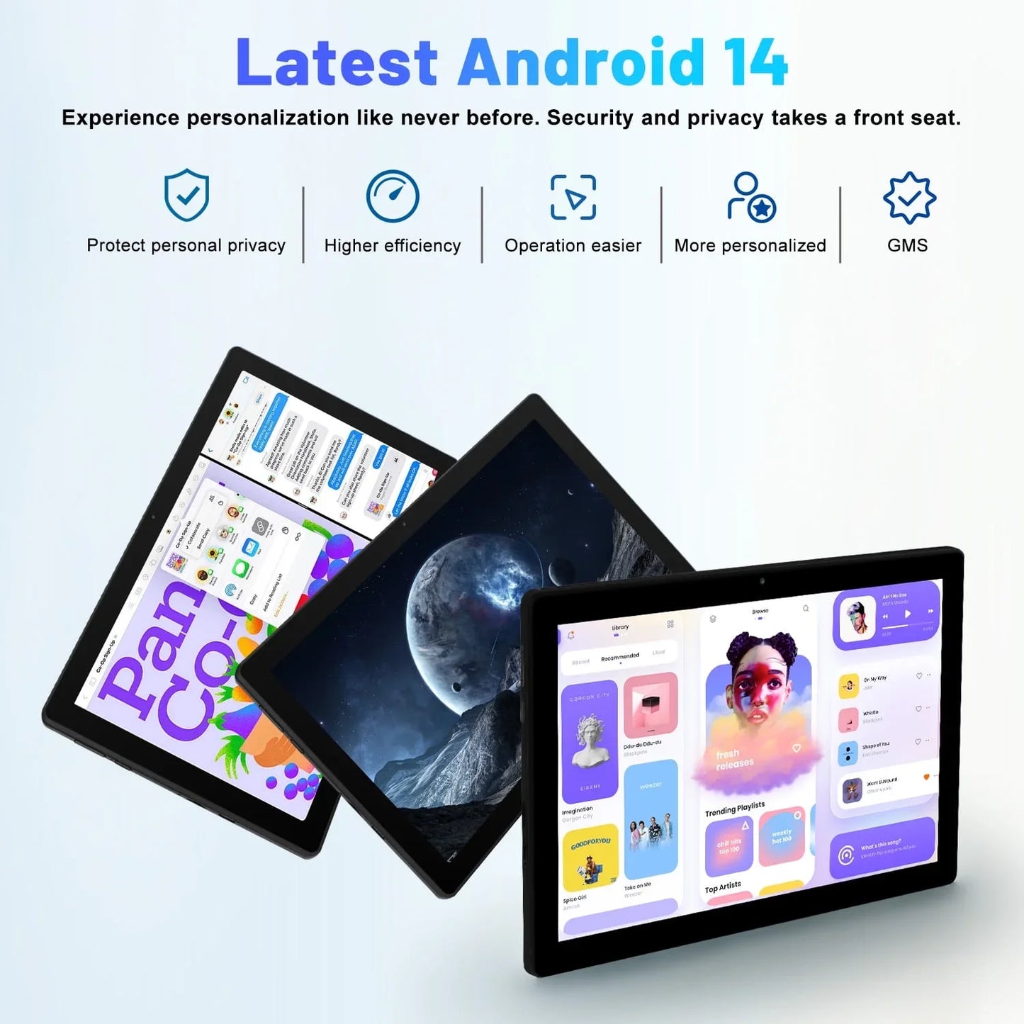 BESTSKI Android Tablet Octa-Core 10GB RAM 64GB ROM Dual Cameras