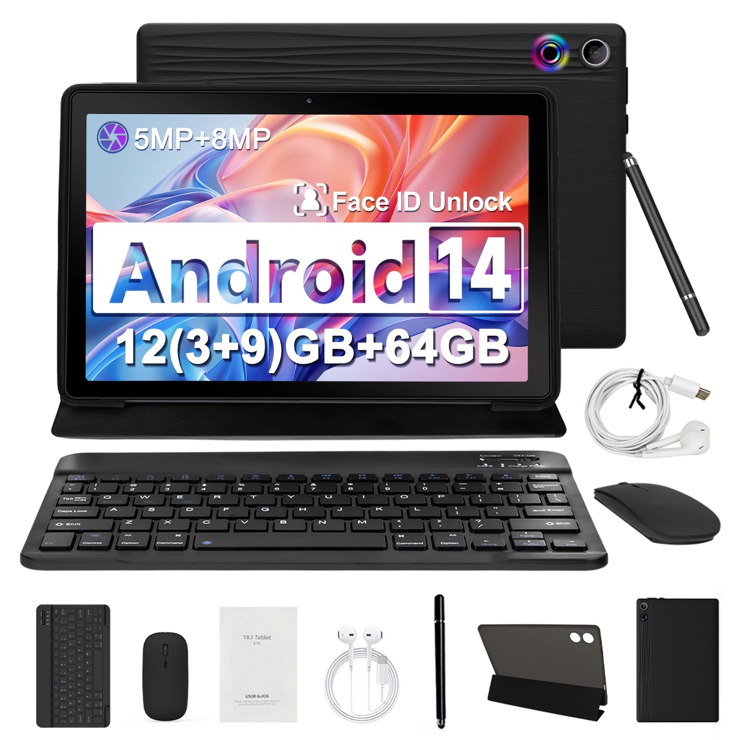 URAOCamera Android Tablet A523 Octa Core 12GB RAM 64GB ROM Face Unlock
