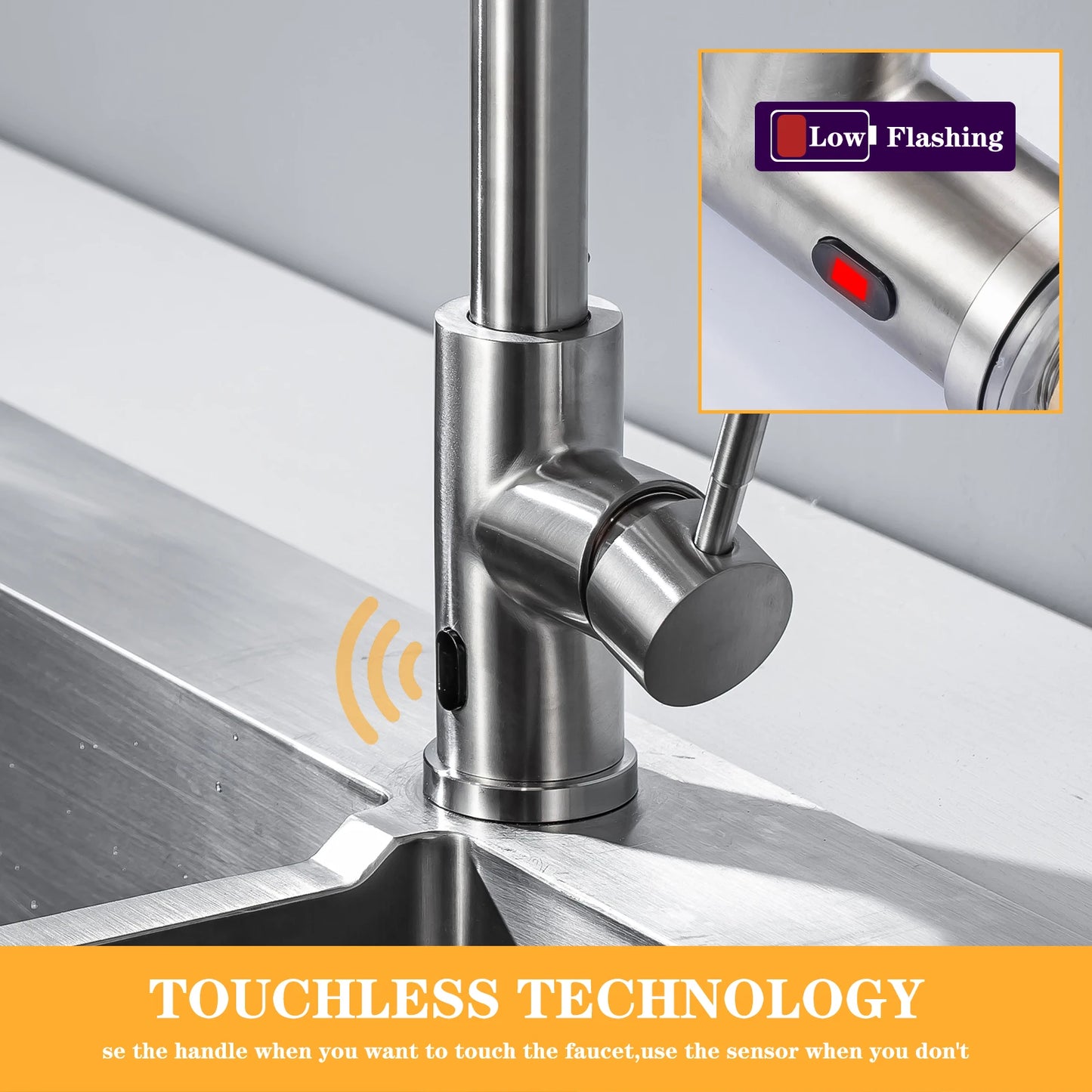 DQOK Touchless Kitchen Faucet With Infrared Sensor