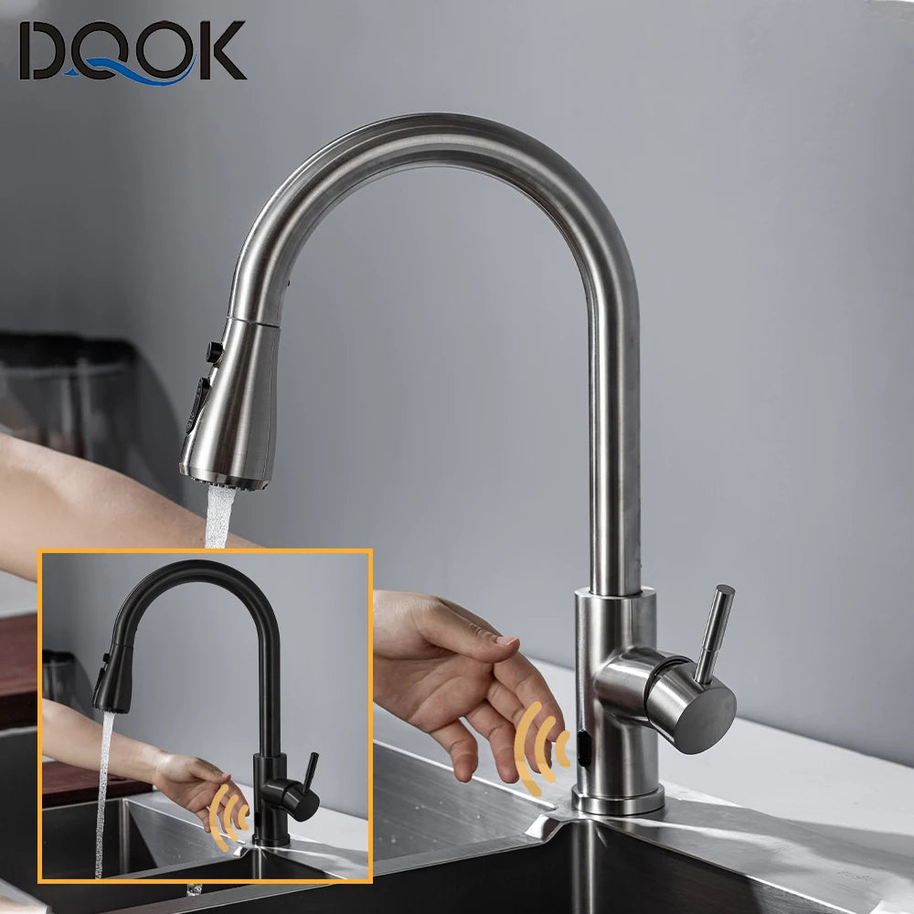 DQOK Smart Touchless Kitchen Faucet With Infrared Sensor
