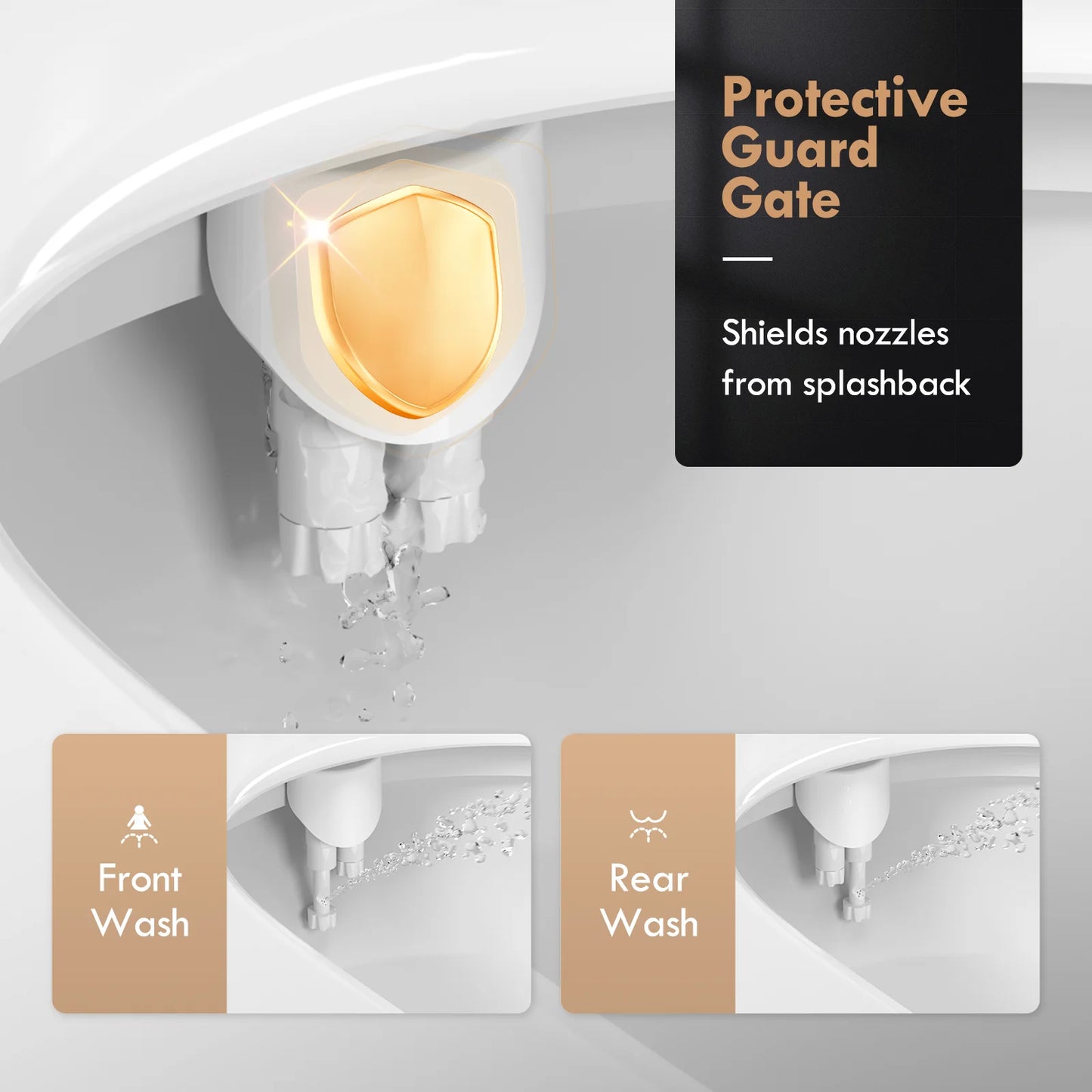 AQUATIZ Dual Temperature Non-Electric Bidet Attachment