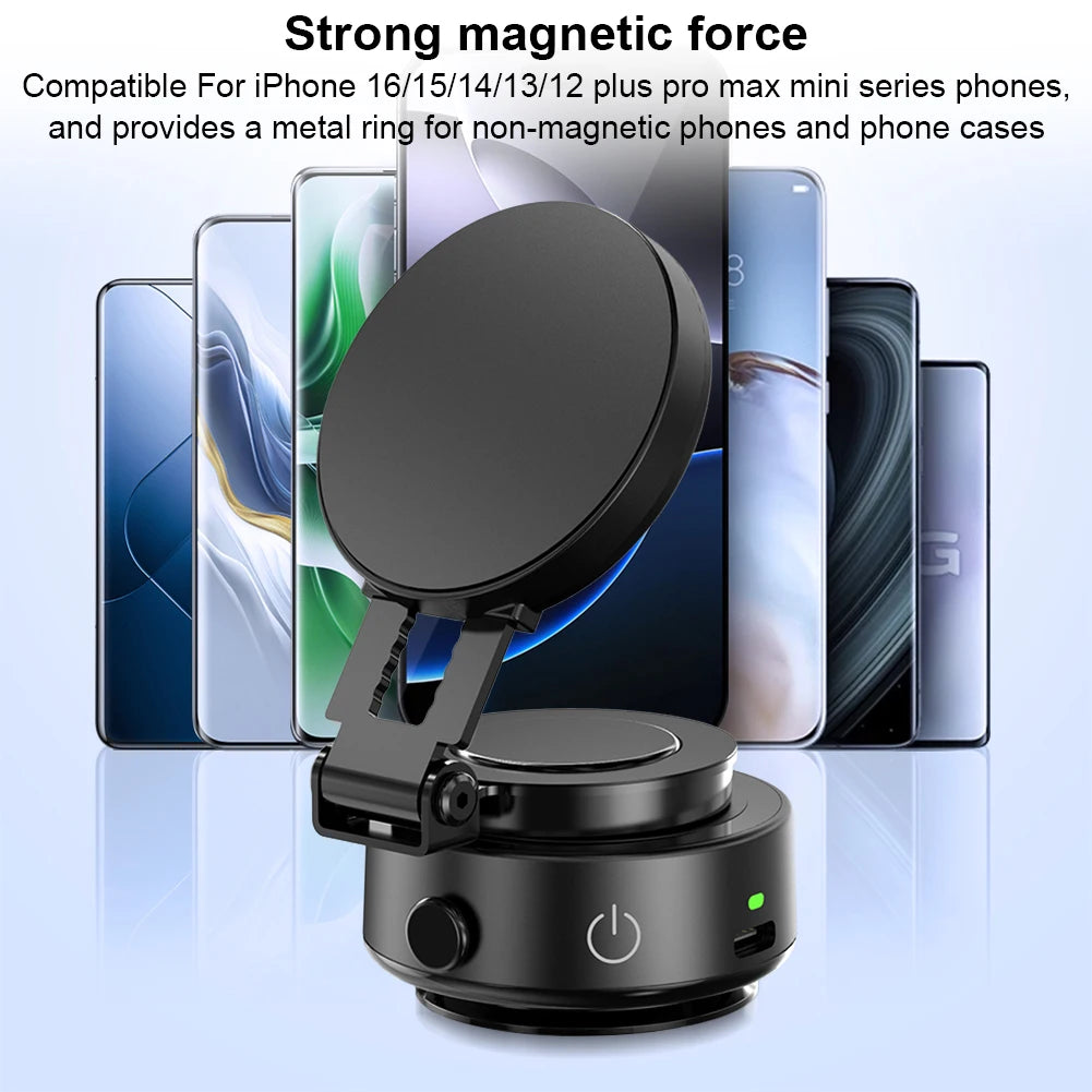 Jaysuing MagSafe Magnetic Vacuum Car Phone Holder 360 Rotating Stand