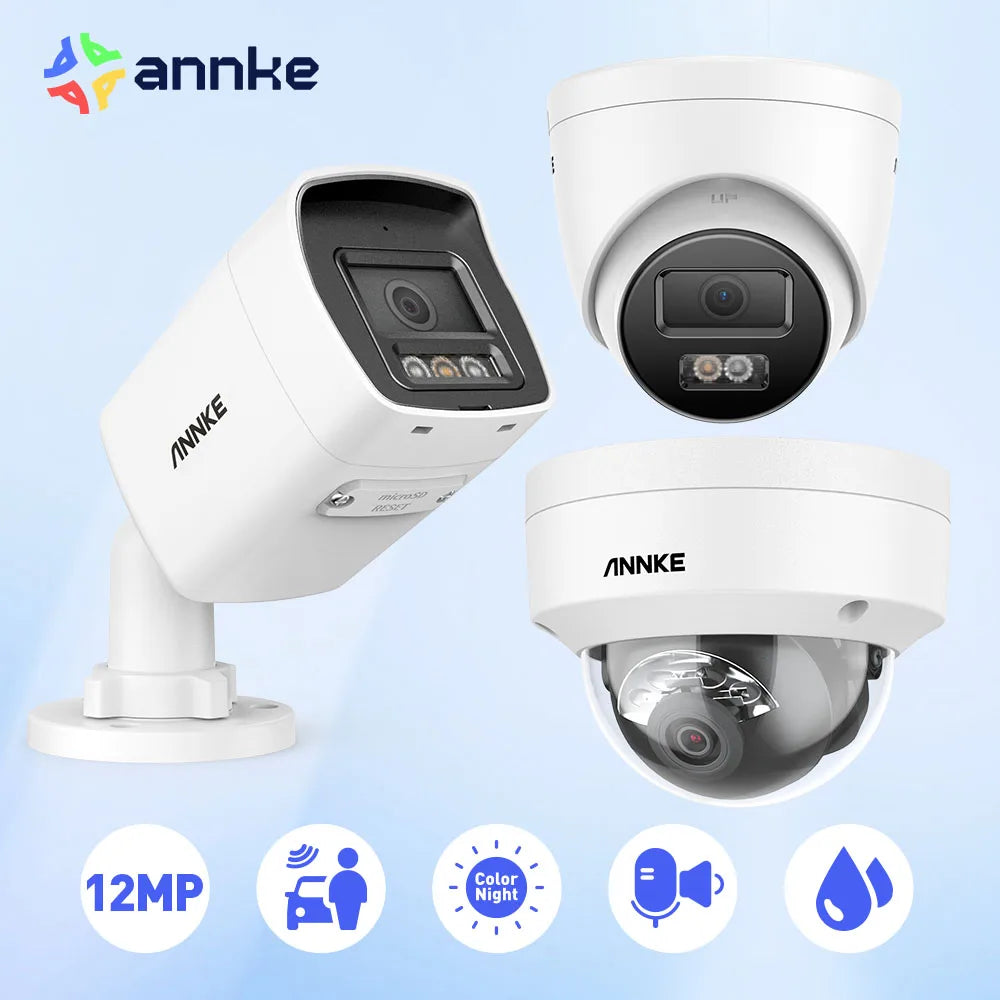 ANNKE 12MP 3K Outdoor Dual Light PoE IP67 Security Camera