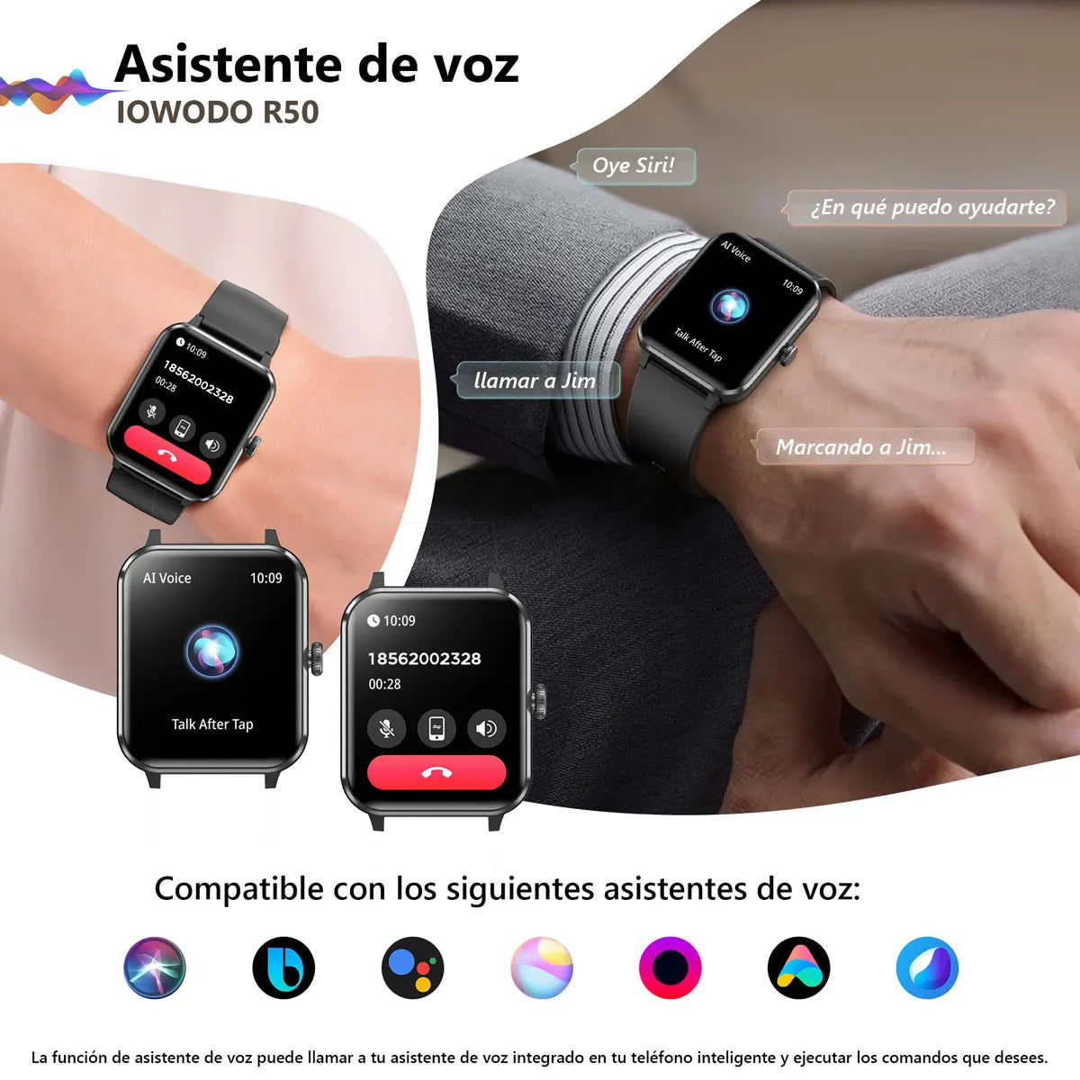 IOWODO R50 Smart Watch With AI Voice Assistant Health Monitoring