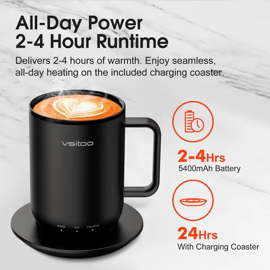 XMSJ S3 Plus Heated Smart Mug With AutoSensing Warmer