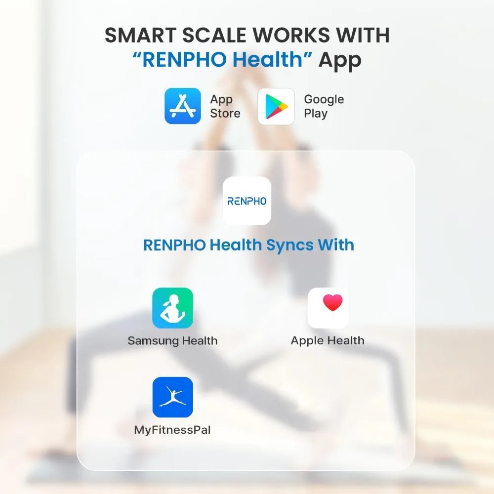 Smart Digital Bathroom Scale With Type C Recharge App Sync