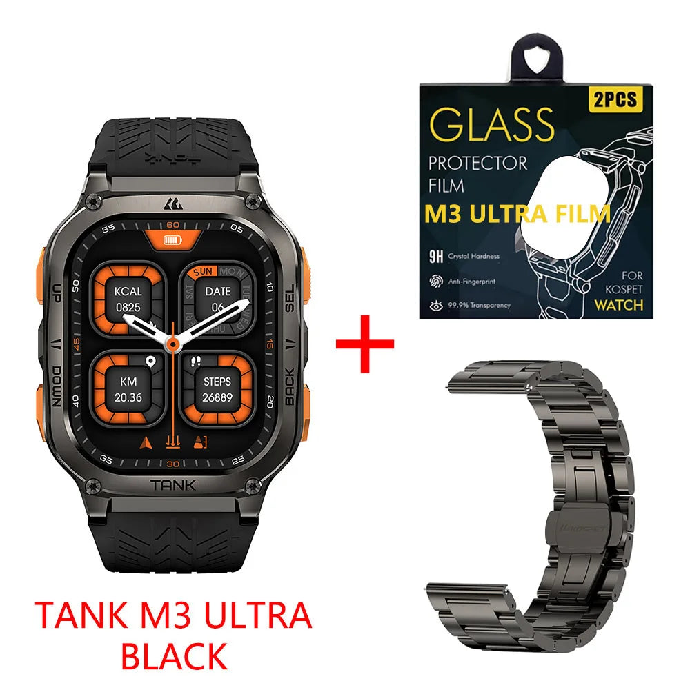 KOSPET Tank M3 Ultra GPS Smartwatch 5ATM IP69K Waterproof