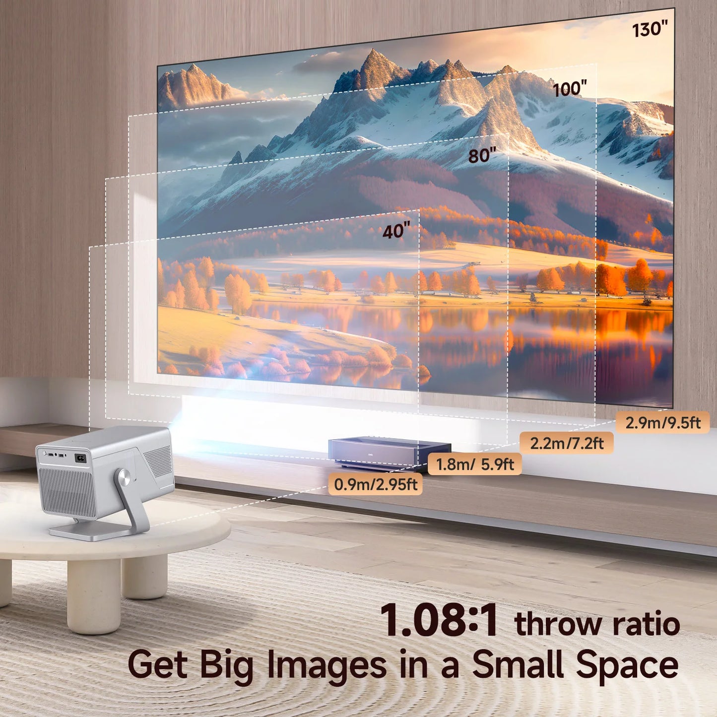 Magcubic 8K 1080P Outdoor Home Theater Projector With Android