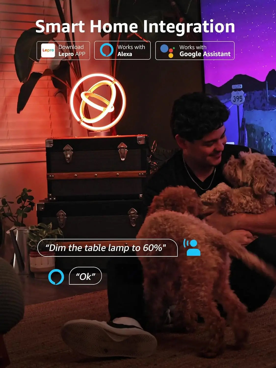 Smart RGB Desk Lamp With Music Sync And Alexa Control