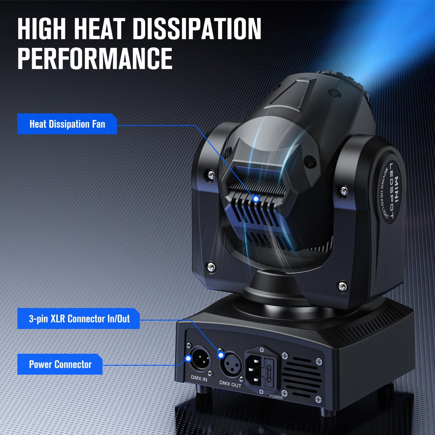 Rudderstar 30W Moving Head Lights DMX Stage Beam Effect