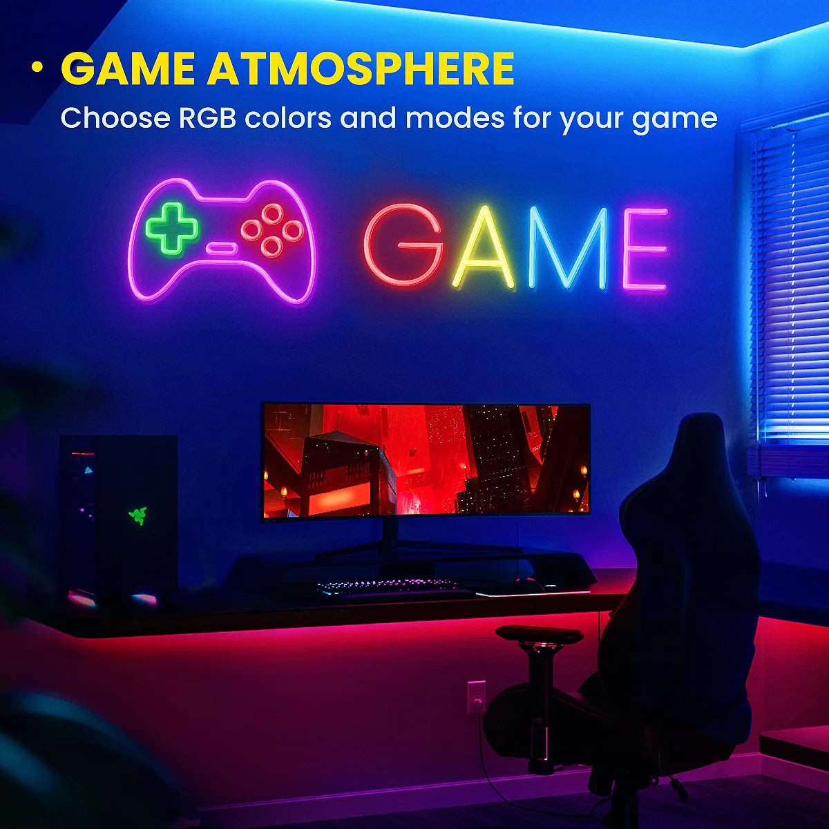 Aiopp Neon LED Rope Lights With Remote App Control RGB