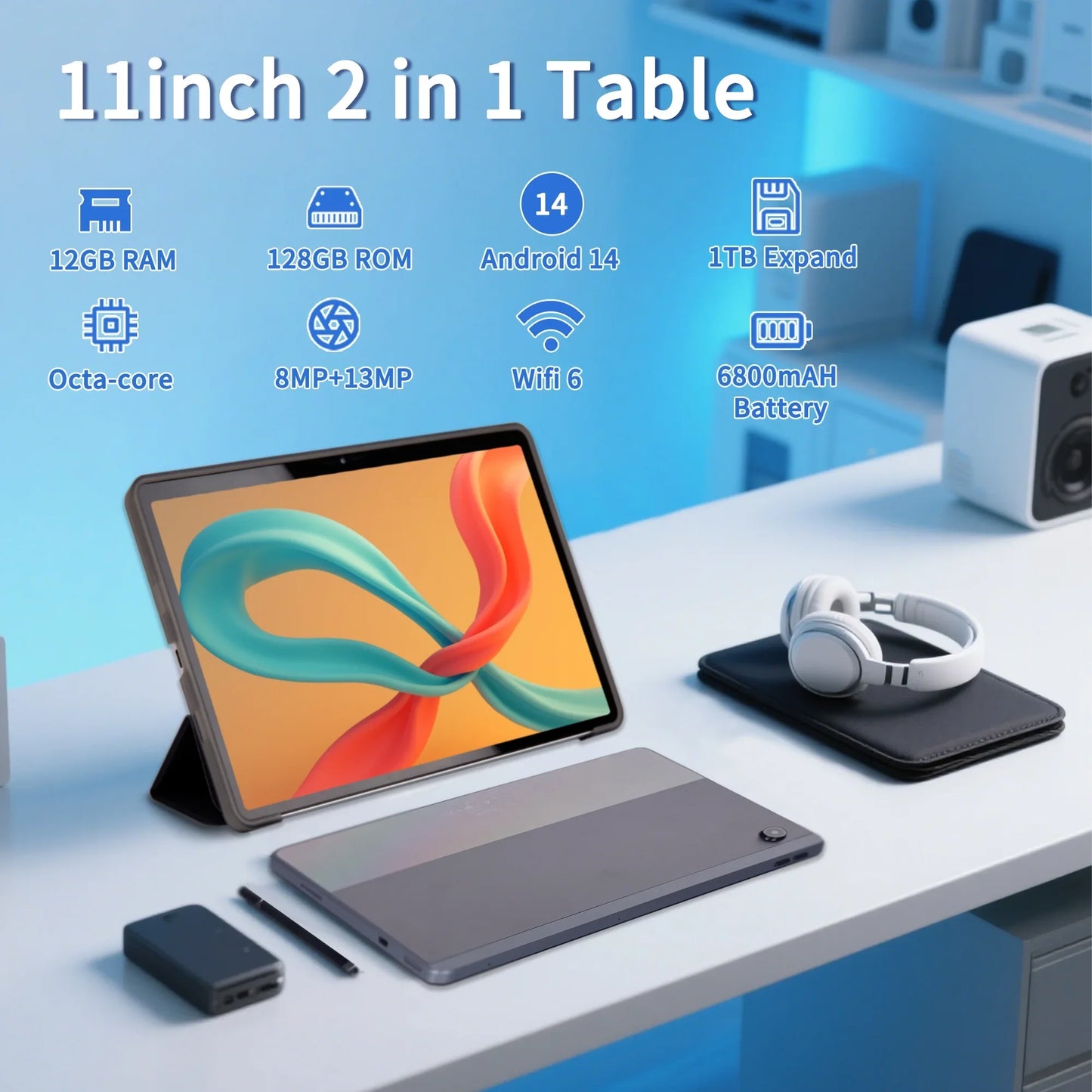 URAO C9 Plus Android Tablet 12GB RAM 128GB ROM 6800mAh