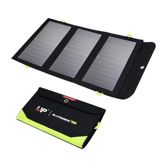 ALLPOWERS 21W Foldable Solar Panel Phone Charger For Travel