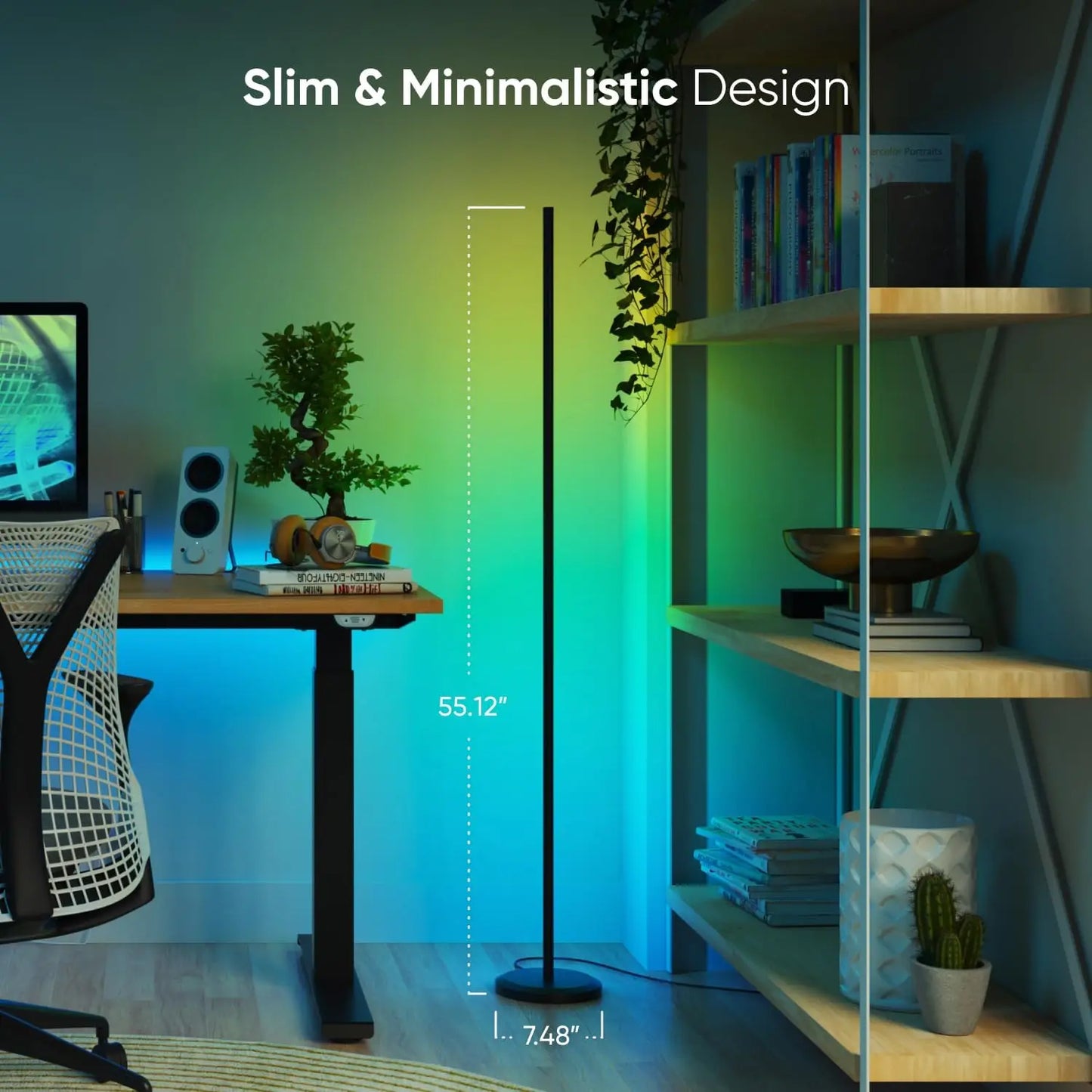 XMSJ Matter Smart Floor Lamp Alexa 16M RGBTW LEDs Lighting
