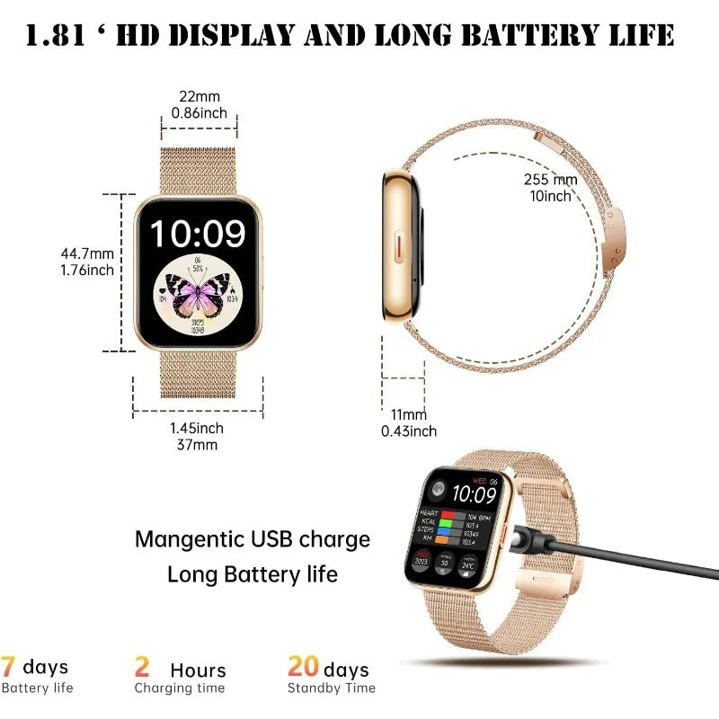 INNOFOVO AI Voice Smartwatch For Women Answer Calls