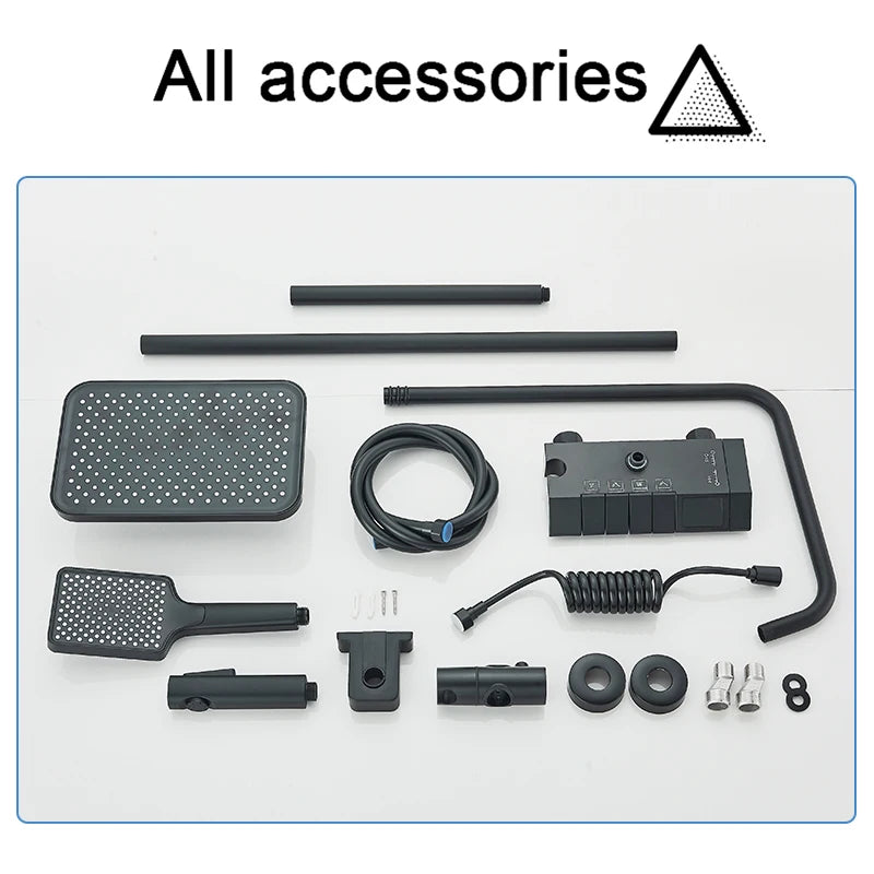 Rozin Smart Digital Display Shower Faucet Set With Rainfall System