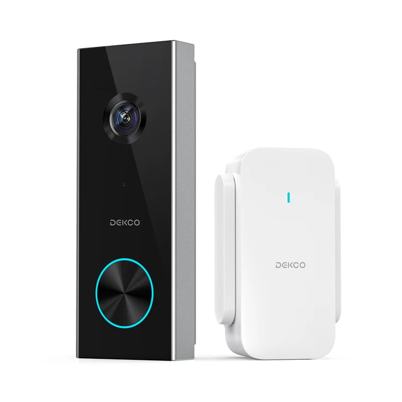 Dekco 3MP WiFi Doorbell 5000mAh Battery AI Human Detection Alexa