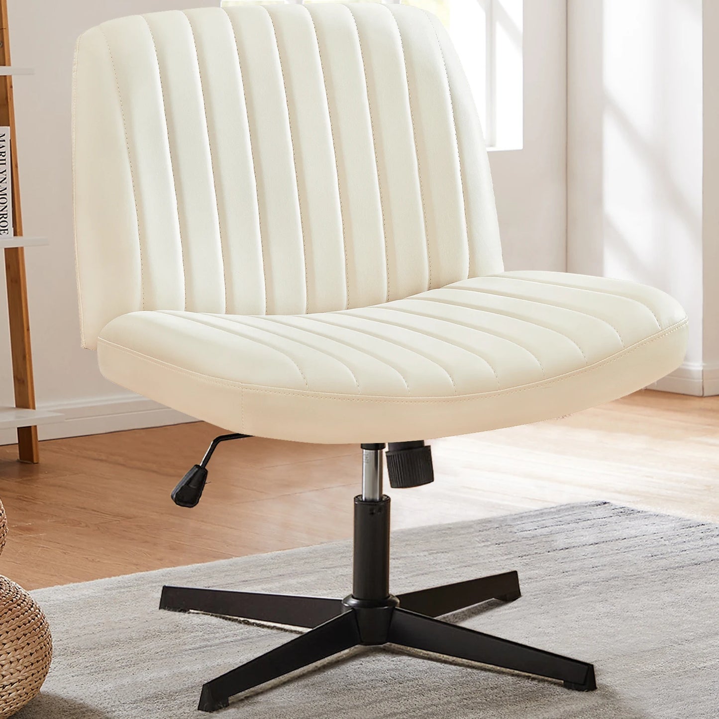 JHK Cross Legged Office Rocking Chair For Home Office Desk