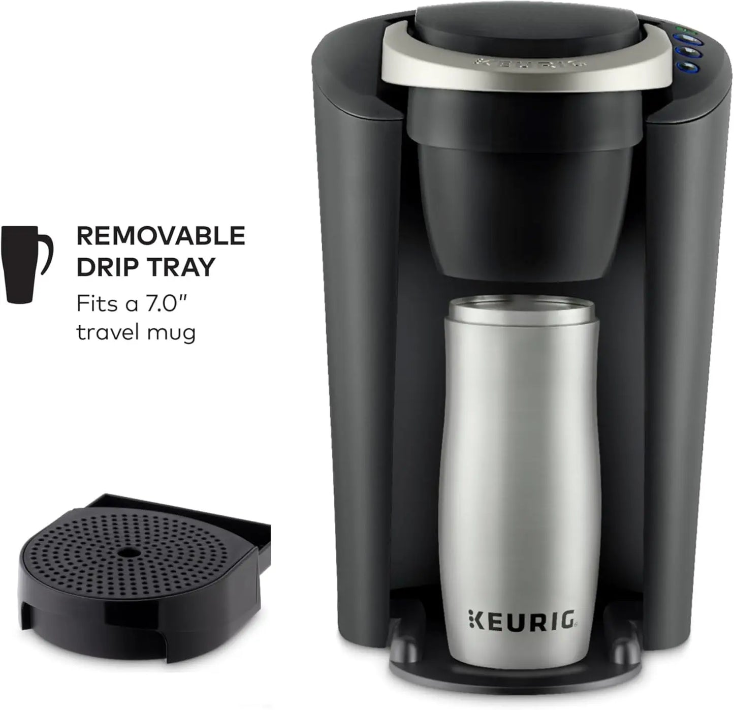 Compact Single Serve Coffee Maker With Smart Start Removable Reservoir