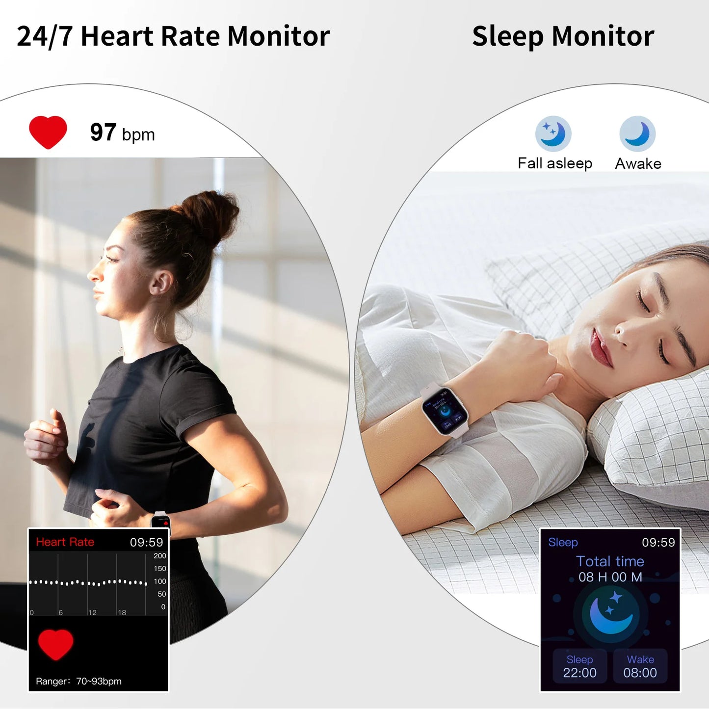 Ner Smart Watch Fitness Tracker With Pedometer And Sleep Monitor