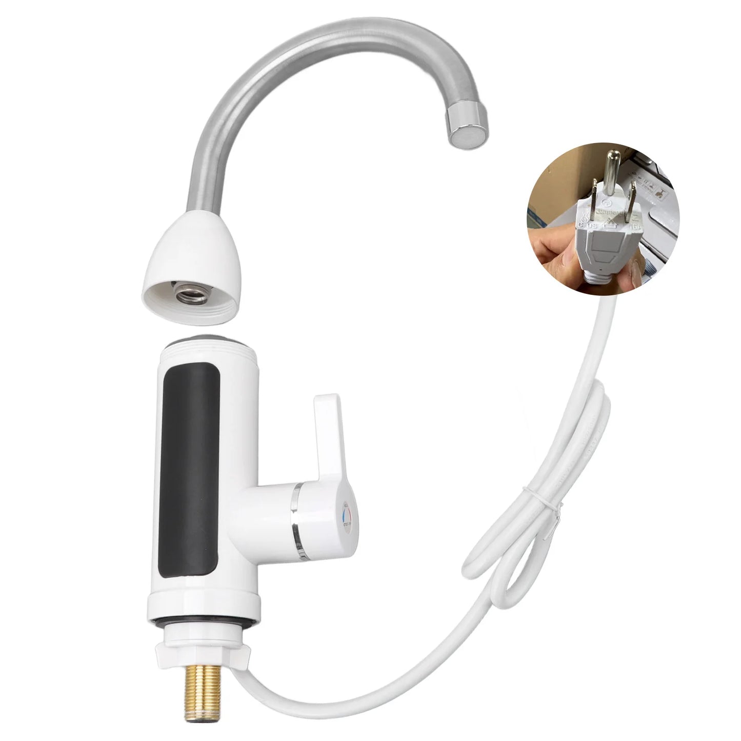 Ashata 3000W Tankless Water Heater Faucet IPX4 Stainless Steel