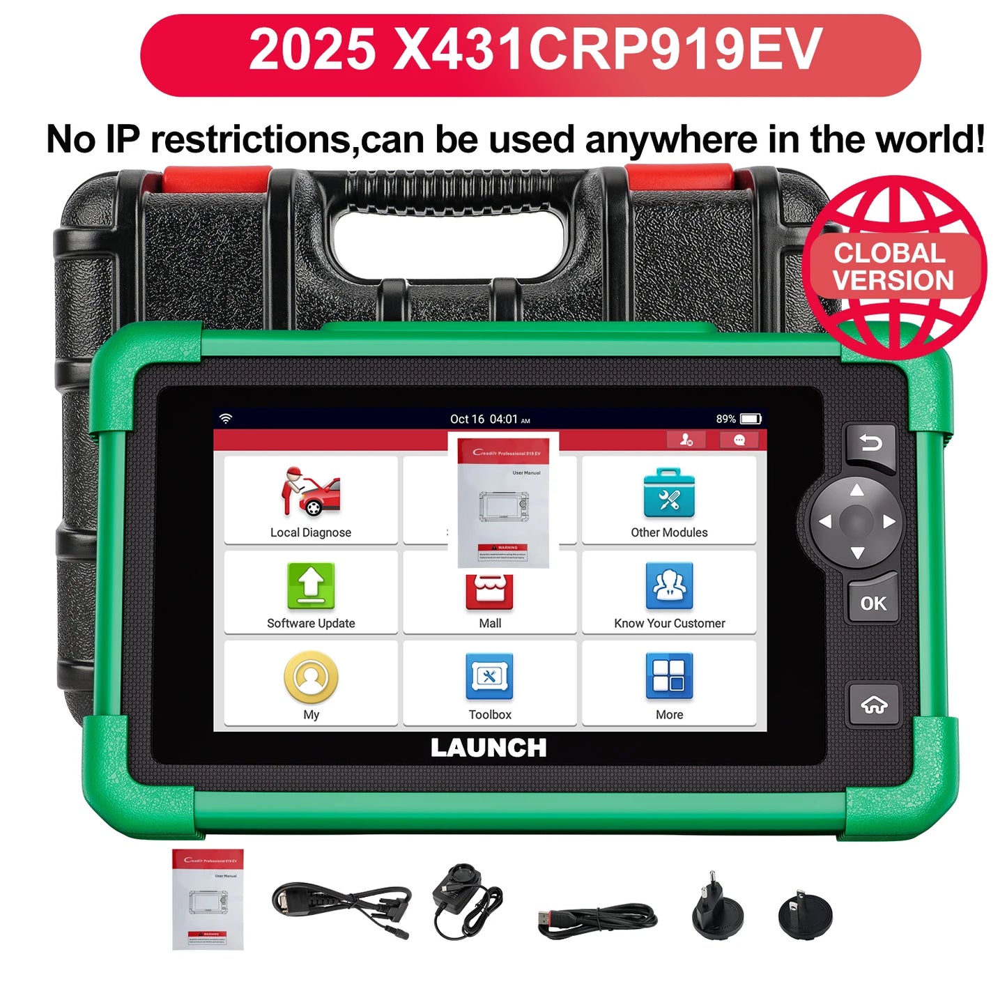 LAUNCH X431 CRP919 EV OBD2 Diagnostic Scanner With 43 Plus Functions