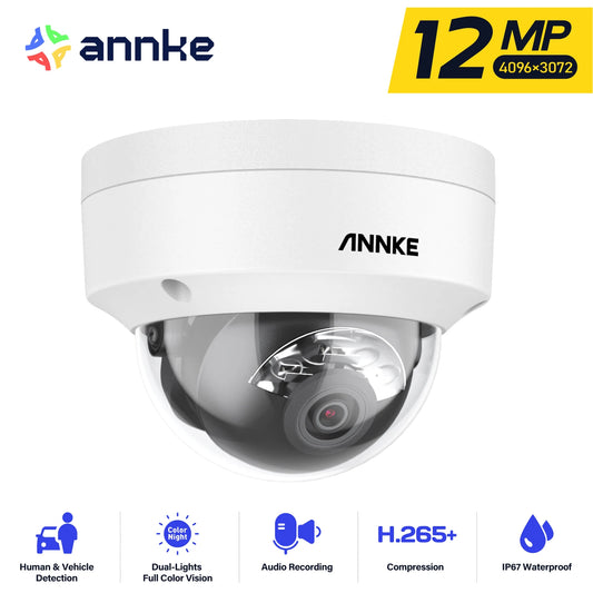 ANNKE 12MP 3K Outdoor Dual Light PoE IP67 Security Camera