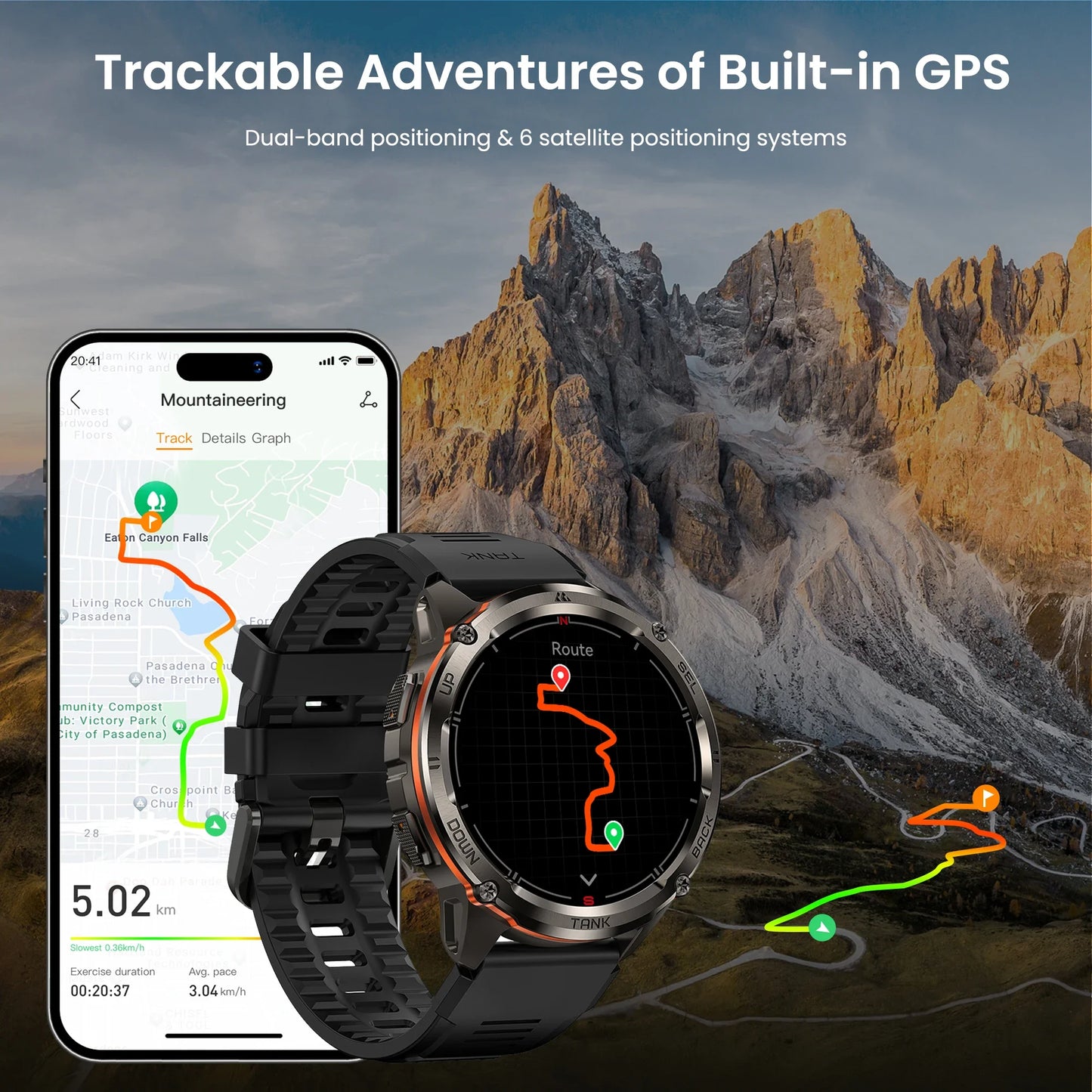 KOSPET Tank T3 Ultra 2 Smartwatch GPS Stainless Steel