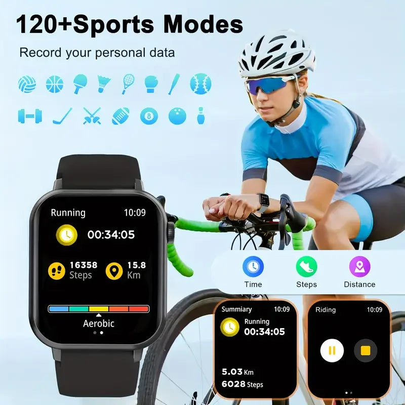 LAXASFIT Waterproof Smart Watch With Bluetooth Calling And Voice Assistant