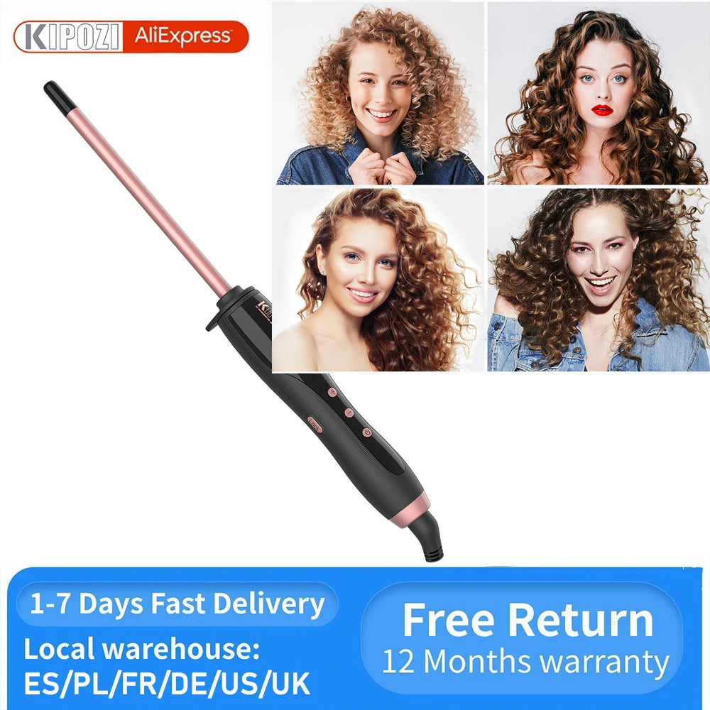 KIPOZI Titanium Flat Iron With Dual Voltage Digital LCD