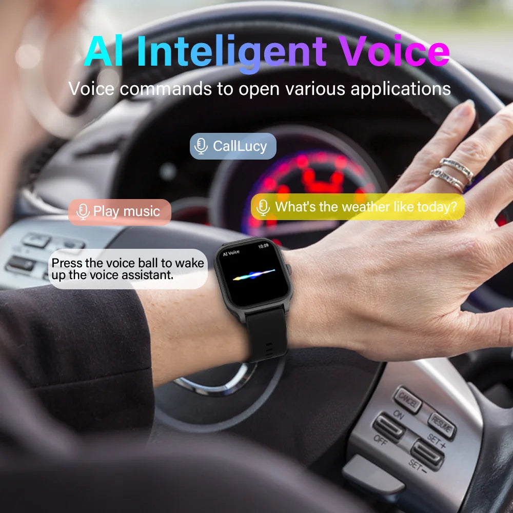 LAXASFIT Smart Watch Bluetooth Calling Voice Assistant for Android iOS