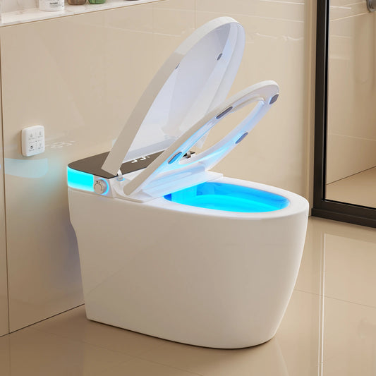 Smart Heated Bidet Toilet Seat With Temperature Display Night Light
