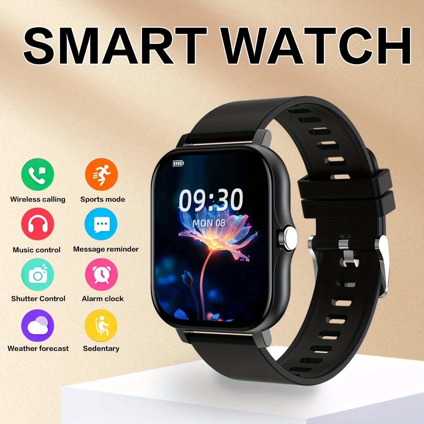 LAXASFIT Smartwatch With Touch Display And Bluetooth Calling Android iOS