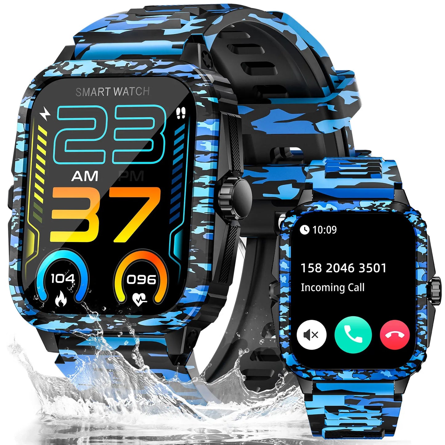 LaNikar KT71 Smart Watch 3ATM Waterproof Fitness Tracker