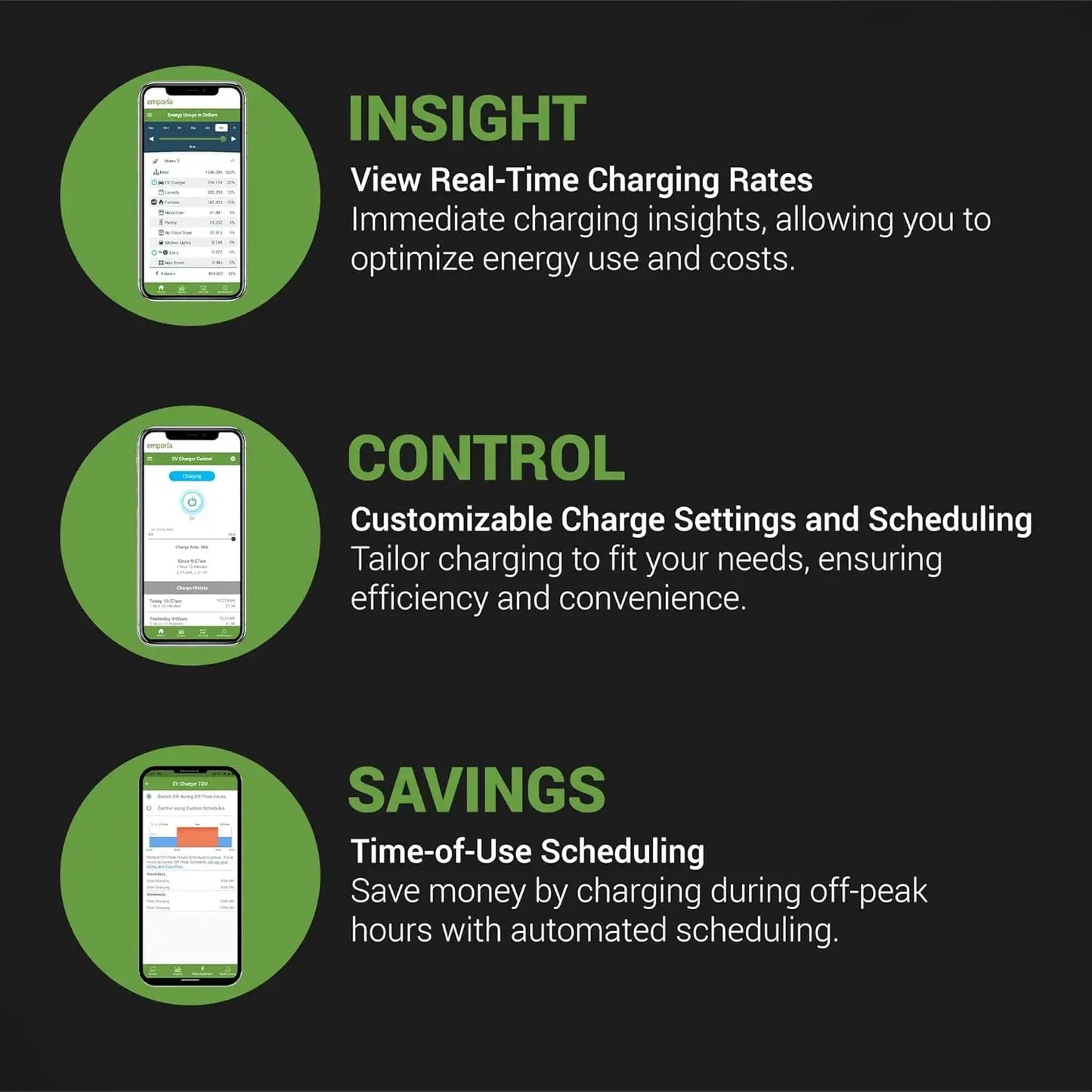 Level 2 EV Charger 48 Amps Smart WiFi ULListedEVSE 11.5kW