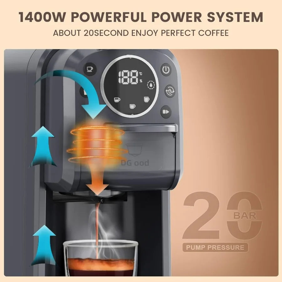 SHXI Multi Capsule Espresso 4 In 1 Coffee Maker Compact